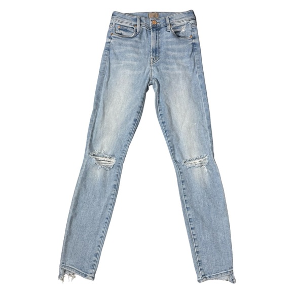 Mother The Stunner Ankle Step Hem Jeans In Poisoned Petals Size 25 - Picture 4 of 16